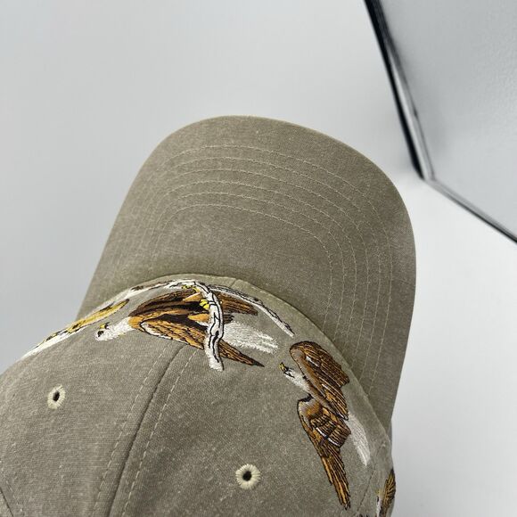 Vintage Al Agnew Bald Eagle Hat Cap 90s Embroidered American Wildlife Strapback - Picture 12 of 16